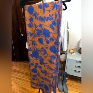 A New Day Brown & Blue Oversized Floral Scarf